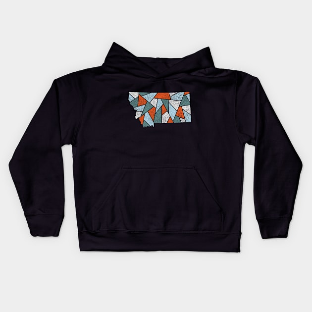 Montana Mosaic - Sunkissed Slopes Kids Hoodie by dSyndicate